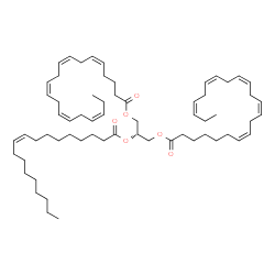 ChemSpider 2D Image | (2S)-3-[(5Z,8Z,11Z,14Z,17Z)-5,8,11,14,17-Icosapentaenoyloxy]-2-[(9Z)-9-octadecenoyloxy]propyl (7Z,10Z,13Z,16Z,19Z)-7,10,13,16,19-docosapentaenoate | C63H100O6