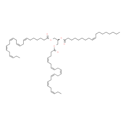 ChemSpider 2D Image | (2R)-3-[(7Z,10Z,13Z,16Z,19Z)-7,10,13,16,19-Docosapentaenoyloxy]-2-[(9Z)-9-octadecenoyloxy]propyl (4Z,7Z,10Z,13Z,16Z,19Z)-4,7,10,13,16,19-docosahexaenoate | C65H102O6