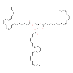 ChemSpider 2D Image | (2R)-3-[(7Z,10Z,13Z,16Z,19Z)-7,10,13,16,19-Docosapentaenoyloxy]-2-[(9Z,12Z,15Z)-9,12,15-octadecatrienoyloxy]propyl (4Z,7Z,10Z,13Z,16Z,19Z)-4,7,10,13,16,19-docosahexaenoate | C65H98O6