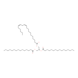 ChemSpider 2D Image | 2-(Palmitoyloxy)-3-(pentadecanoyloxy)propyl (11Z,14Z)-11,14-icosadienoate | C54H100O6