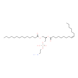 ChemSpider 2D Image | (17R)-23-Amino-20-hydroxy-20-oxido-14-oxo-15,19,21-trioxa-20lambda~5~-phosphatricosan-17-yl (9Z)-9-hexadecenoate | C35H68NO8P
