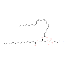 ChemSpider 2D Image | (17R)-23-Amino-20-hydroxy-20-oxido-14-oxo-15,19,21-trioxa-20lambda~5~-phosphatricosan-17-yl (5Z,8Z,11Z)-5,8,11-icosatrienoate | C39H72NO8P