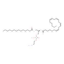 ChemSpider 2D Image | (17R)-23-Amino-20-hydroxy-20-oxido-14-oxo-15,19,21-trioxa-20lambda~5~-phosphatricosan-17-yl (7Z,10Z,13Z,16Z)-7,10,13,16-docosatetraenoate | C41H74NO8P