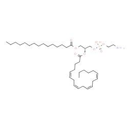 ChemSpider 2D Image | (18R)-24-Amino-21-hydroxy-21-oxido-15-oxo-16,20,22-trioxa-21lambda~5~-phosphatetracosan-18-yl (5Z,8Z,11Z,14Z)-5,8,11,14-icosatetraenoate | C40H72NO8P