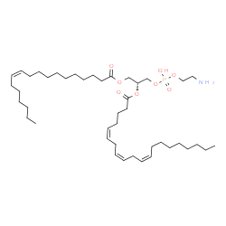 ChemSpider 2D Image | (7Z,21R)-27-Amino-24-hydroxy-24-oxido-18-oxo-19,23,25-trioxa-24lambda~5~-phosphaheptacos-7-en-21-yl (5Z,8Z,11Z)-5,8,11-icosatrienoate | C43H78NO8P
