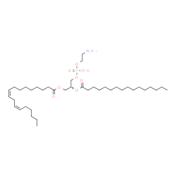 ChemSpider 2D Image | (2R)-3-{[(2-Aminoethoxy)(hydroxy)phosphoryl]oxy}-2-(palmitoyloxy)propyl (9Z,12Z)-9,12-octadecadienoate | C39H74NO8P