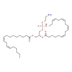 ChemSpider 2D Image | (6Z,9Z,21R)-27-Amino-24-hydroxy-24-oxido-18-oxo-19,23,25-trioxa-24lambda~5~-phosphaheptacosa-6,9-dien-21-yl (6Z,9Z,12Z,15Z)-6,9,12,15-octadecatetraenoate | C41H70NO8P