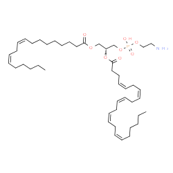ChemSpider 2D Image | (6Z,9Z,21R)-27-Amino-24-hydroxy-24-oxido-18-oxo-19,23,25-trioxa-24lambda~5~-phosphaheptacosa-6,9-dien-21-yl (4Z,7Z,10Z,13Z,16Z)-4,7,10,13,16-docosapentaenoate | C45H76NO8P