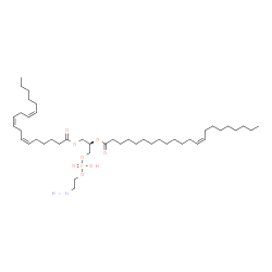 ChemSpider 2D Image | (6Z,9Z,12Z,21R)-27-Amino-24-hydroxy-24-oxido-18-oxo-19,23,25-trioxa-24lambda~5~-phosphaheptacosa-6,9,12-trien-21-yl (13Z)-13-docosenoate | C45H82NO8P