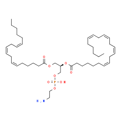 ChemSpider 2D Image | (6Z,9Z,12Z,21R)-27-Amino-24-hydroxy-24-oxido-18-oxo-19,23,25-trioxa-24lambda~5~-phosphaheptacosa-6,9,12-trien-21-yl (7Z,10Z,13Z,16Z)-7,10,13,16-docosatetraenoate | C45H76NO8P
