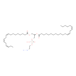 ChemSpider 2D Image | (3Z,6Z,9Z,21R)-27-Amino-24-hydroxy-24-oxido-18-oxo-19,23,25-trioxa-24lambda~5~-phosphaheptacosa-3,6,9-trien-21-yl (13Z,16Z)-13,16-docosadienoate | C45H80NO8P