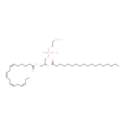 ChemSpider 2D Image | (2R)-3-{[(2-Aminoethoxy)(hydroxy)phosphoryl]oxy}-2-(stearoyloxy)propyl (6Z,9Z,12Z,15Z)-6,9,12,15-octadecatetraenoate | C41H74NO8P