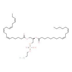 ChemSpider 2D Image | (2R)-3-{[(2-Aminoethoxy)(hydroxy)phosphoryl]oxy}-2-[(9Z,12Z)-9,12-octadecadienoyloxy]propyl (6Z,9Z,12Z,15Z)-6,9,12,15-octadecatetraenoate | C41H70NO8P