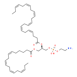 ChemSpider 2D Image | (3Z,6Z,9Z,12Z,21R)-27-Amino-24-hydroxy-24-oxido-18-oxo-19,23,25-trioxa-24lambda~5~-phosphaheptacosa-3,6,9,12-tetraen-21-yl (4Z,7Z,10Z,13Z,16Z,19Z)-4,7,10,13,16,19-docosahexaenoate | C45H70NO8P