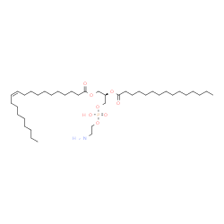 ChemSpider 2D Image | (2R)-3-{[(2-Aminoethoxy)(hydroxy)phosphoryl]oxy}-2-(pentadecanoyloxy)propyl (11Z)-11-icosenoate | C40H78NO8P