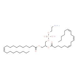 ChemSpider 2D Image | (2R)-3-{[(2-Aminoethoxy)(hydroxy)phosphoryl]oxy}-2-[(6Z,9Z,12Z)-6,9,12-octadecatrienoyloxy]propyl (11Z)-11-icosenoate | C43H78NO8P