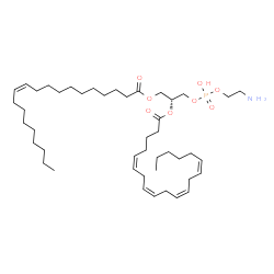 ChemSpider 2D Image | (9Z,23R)-29-Amino-26-hydroxy-26-oxido-20-oxo-21,25,27-trioxa-26lambda~5~-phosphanonacos-9-en-23-yl (5Z,8Z,11Z,14Z)-5,8,11,14-icosatetraenoate | C45H80NO8P