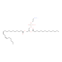 ChemSpider 2D Image | (2R)-3-{[(2-Aminoethoxy)(hydroxy)phosphoryl]oxy}-2-(tetradecanoyloxy)propyl (11Z,14Z)-11,14-icosadienoate | C39H74NO8P