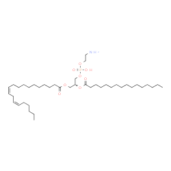 ChemSpider 2D Image | (2R)-3-{[(2-Aminoethoxy)(hydroxy)phosphoryl]oxy}-2-(palmitoyloxy)propyl (11Z,14Z)-11,14-icosadienoate | C41H78NO8P