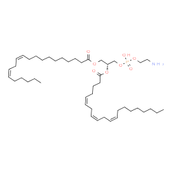 ChemSpider 2D Image | (6Z,9Z,23R)-29-Amino-26-hydroxy-26-oxido-20-oxo-21,25,27-trioxa-26lambda~5~-phosphanonacosa-6,9-dien-23-yl (5Z,8Z,11Z)-5,8,11-icosatrienoate | C45H80NO8P