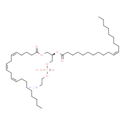 ChemSpider 2D Image | (2R)-3-{[(2-Aminoethoxy)(hydroxy)phosphoryl]oxy}-2-[(11Z)-11-icosenoyloxy]propyl (5Z,8Z,11Z)-5,8,11-icosatrienoate | C45H82NO8P