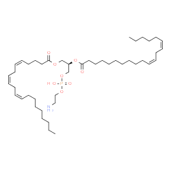 ChemSpider 2D Image | (2R)-3-{[(2-Aminoethoxy)(hydroxy)phosphoryl]oxy}-2-[(11Z,14Z)-11,14-icosadienoyloxy]propyl (5Z,8Z,11Z)-5,8,11-icosatrienoate | C45H80NO8P