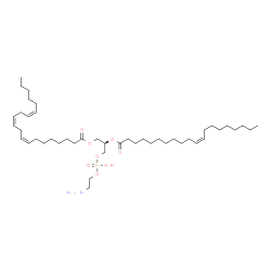 ChemSpider 2D Image | (2R)-3-{[(2-Aminoethoxy)(hydroxy)phosphoryl]oxy}-2-[(11Z)-11-icosenoyloxy]propyl (8Z,11Z,14Z)-8,11,14-icosatrienoate | C45H82NO8P