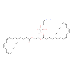 ChemSpider 2D Image | (2R)-3-{[(2-Aminoethoxy)(hydroxy)phosphoryl]oxy}-2-[(8Z,11Z,14Z)-8,11,14-icosatrienoyloxy]propyl (8Z,11Z,14Z)-8,11,14-icosatrienoate | C45H78NO8P