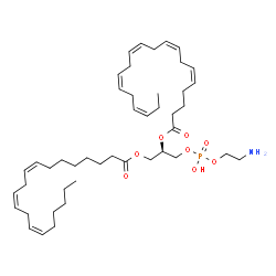ChemSpider 2D Image | (6Z,9Z,12Z,23R)-29-Amino-26-hydroxy-26-oxido-20-oxo-21,25,27-trioxa-26lambda~5~-phosphanonacosa-6,9,12-trien-23-yl (5Z,8Z,11Z,14Z,17Z)-5,8,11,14,17-icosapentaenoate | C45H74NO8P