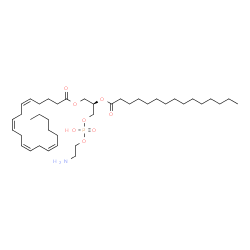 ChemSpider 2D Image | (2R)-3-{[(2-Aminoethoxy)(hydroxy)phosphoryl]oxy}-2-(pentadecanoyloxy)propyl (5Z,8Z,11Z,14Z)-5,8,11,14-icosatetraenoate | C40H72NO8P