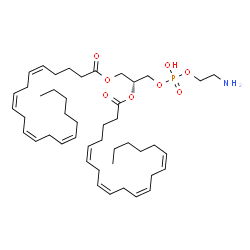 ChemSpider 2D Image | (2R)-3-{[(2-Aminoethoxy)(hydroxy)phosphoryl]oxy}-2-[(5Z,8Z,11Z,14Z)-5,8,11,14-icosatetraenoyloxy]propyl (5Z,8Z,11Z,14Z)-5,8,11,14-icosatetraenoate | C45H74NO8P