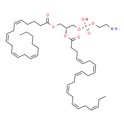 ChemSpider 2D Image | (6Z,9Z,12Z,15Z,23R)-29-Amino-26-hydroxy-26-oxido-20-oxo-21,25,27-trioxa-26lambda~5~-phosphanonacosa-6,9,12,15-tetraen-23-yl (4Z,7Z,10Z,13Z,16Z,19Z)-4,7,10,13,16,19-docosahexaenoate | C47H74NO8P