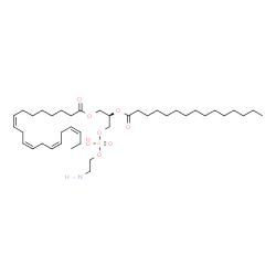 ChemSpider 2D Image | (2R)-3-{[(2-Aminoethoxy)(hydroxy)phosphoryl]oxy}-2-(pentadecanoyloxy)propyl (8Z,11Z,14Z,17Z)-8,11,14,17-icosatetraenoate | C40H72NO8P
