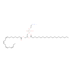 ChemSpider 2D Image | (2R)-3-{[(2-Aminoethoxy)(hydroxy)phosphoryl]oxy}-2-(icosanoyloxy)propyl (8Z,11Z,14Z,17Z)-8,11,14,17-icosatetraenoate | C45H82NO8P