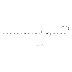 ChemSpider 2D Image | (2R)-3-{[(2-Aminoethoxy)(hydroxy)phosphoryl]oxy}-2-[(9Z,12Z)-9,12-octadecadienoyloxy]propyl docosanoate | C45H86NO8P