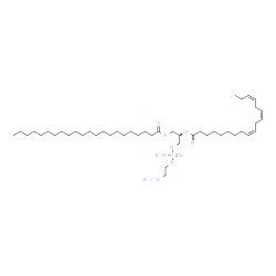 ChemSpider 2D Image | (2R)-3-{[(2-Aminoethoxy)(hydroxy)phosphoryl]oxy}-2-[(9Z,12Z,15Z)-9,12,15-octadecatrienoyloxy]propyl docosanoate | C45H84NO8P