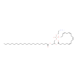 ChemSpider 2D Image | (2R)-3-{[(2-Aminoethoxy)(hydroxy)phosphoryl]oxy}-2-[(6Z,9Z,12Z,15Z)-6,9,12,15-octadecatetraenoyloxy]propyl docosanoate | C45H82NO8P