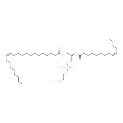 ChemSpider 2D Image | (2R)-3-{[(2-Aminoethoxy)(hydroxy)phosphoryl]oxy}-2-[(9Z)-9-tetradecenoyloxy]propyl (13Z)-13-docosenoate | C41H78NO8P