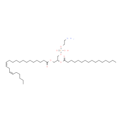 ChemSpider 2D Image | (2R)-3-{[(2-Aminoethoxy)(hydroxy)phosphoryl]oxy}-2-(palmitoyloxy)propyl (13Z,16Z)-13,16-docosadienoate | C43H82NO8P
