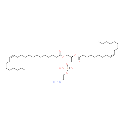 ChemSpider 2D Image | (2R)-3-{[(2-Aminoethoxy)(hydroxy)phosphoryl]oxy}-2-[(9Z,12Z)-9,12-octadecadienoyloxy]propyl (13Z,16Z)-13,16-docosadienoate | C45H82NO8P