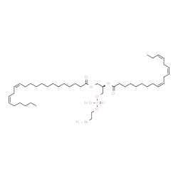 ChemSpider 2D Image | (2R)-3-{[(2-Aminoethoxy)(hydroxy)phosphoryl]oxy}-2-[(9Z,12Z,15Z)-9,12,15-octadecatrienoyloxy]propyl (13Z,16Z)-13,16-docosadienoate | C45H80NO8P