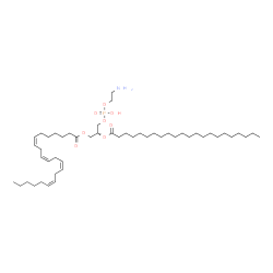 ChemSpider 2D Image | (2R)-3-{[(2-Aminoethoxy)(hydroxy)phosphoryl]oxy}-2-(docosanoyloxy)propyl (7Z,10Z,13Z,16Z)-7,10,13,16-docosatetraenoate | C49H90NO8P