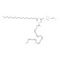 ChemSpider 2D Image | 1-Stearoyl-2-docosahexanoyl-sn-glycero-3-phosphoethanolamine | C45H78NO8P