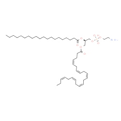 ChemSpider 2D Image | (2R)-3-{[(2-Aminoethoxy)(hydroxy)phosphoryl]oxy}-2-(icosanoyloxy)propyl (4Z,7Z,10Z,13Z,16Z,19Z)-4,7,10,13,16,19-docosahexaenoate | C47H82NO8P