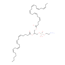 ChemSpider 2D Image | (2R)-3-{[(2-Aminoethoxy)(hydroxy)phosphoryl]oxy}-2-[(5Z,8Z,11Z,14Z)-5,8,11,14-icosatetraenoyloxy]propyl (4Z,7Z,10Z,13Z,16Z,19Z)-4,7,10,13,16,19-docosahexaenoate | C47H74NO8P