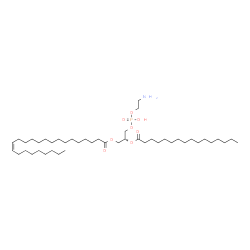 ChemSpider 2D Image | (2R)-3-{[(2-Aminoethoxy)(hydroxy)phosphoryl]oxy}-2-(palmitoyloxy)propyl (15Z)-15-tetracosenoate | C45H88NO8P