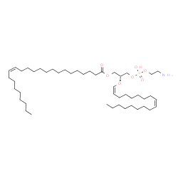 ChemSpider 2D Image | (2R)-3-{[(2-Aminoethoxy)(hydroxy)phosphoryl]oxy}-2-[(1Z,9Z)-1,9-octadecadien-1-yloxy]propyl (15Z)-15-tetracosenoate | C47H90NO7P