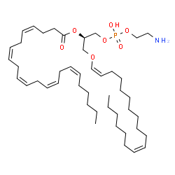 ChemSpider 2D Image | 1-(1-Enyl-vaccenoyl)-2-docosapentaenoyl-sn-glycero-3-phosphoethanolamine | C45H78NO7P