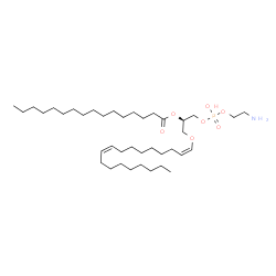ChemSpider 2D Image | (9Z,17Z,21R)-27-Amino-24-hydroxy-24-oxido-19,23,25-trioxa-24lambda~5~-phosphaheptacosa-9,17-dien-21-yl palmitate | C39H76NO7P