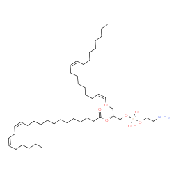 ChemSpider 2D Image | (9Z,17Z,21R)-27-Amino-24-hydroxy-24-oxido-19,23,25-trioxa-24lambda~5~-phosphaheptacosa-9,17-dien-21-yl (13Z,16Z)-13,16-docosadienoate | C45H84NO7P